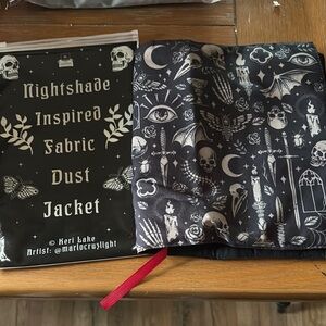 Gothic Black and White Fabric Dust Jacket inspired by Nightshade